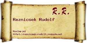 Reznicsek Rudolf névjegykártya